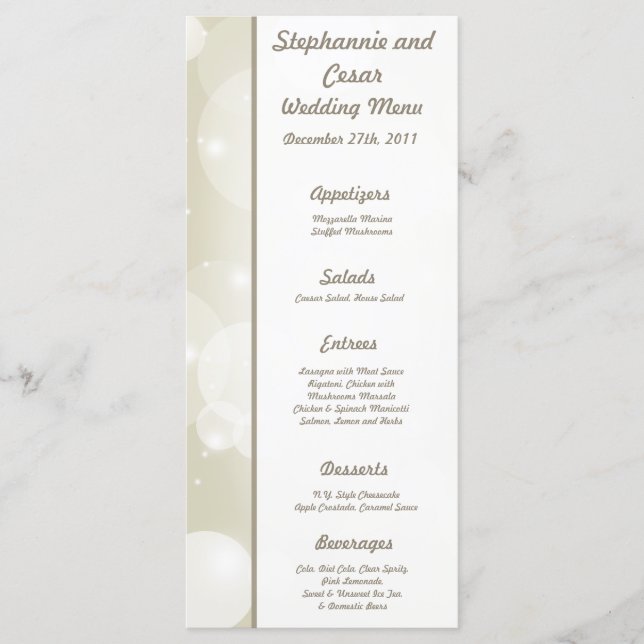 25 Cartes de menu Étoiles de Noël (Devant)