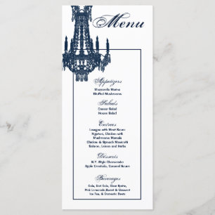 25 Cartes de menu Lustre en cristal Glitz Glamor D