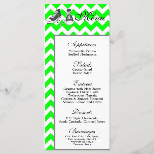 25 Cartes de menu Tissu d'impression Chevron Strip