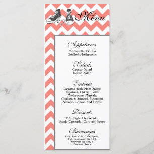 25 Cartes de menu Tissu d'impression Chevron Strip