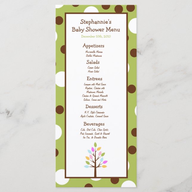 25 Cartes de menu Woodland Friends Tree (Devant)