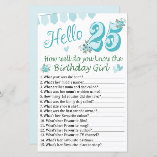 25 e Tu connais bien la fille d'anniversaire