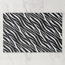 25 feuilles noir et blanc Zebra Business Cadeau