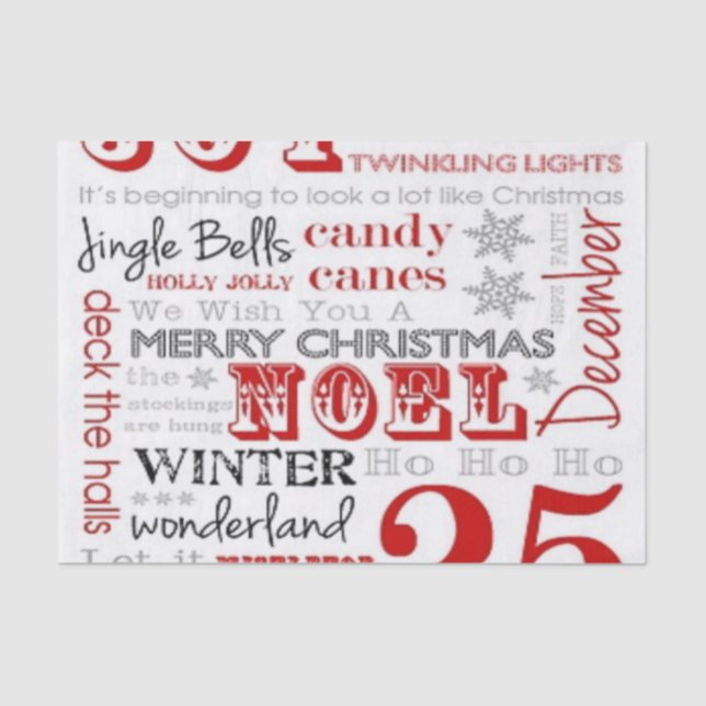 25 jours de papier de soie de soie de Noël (Recto)