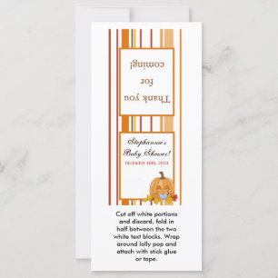 25 Lollipop Topper Automne Citrouille Baby