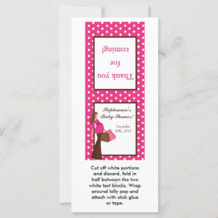 25 Lollipop Topper Pink Mod Maman Pois