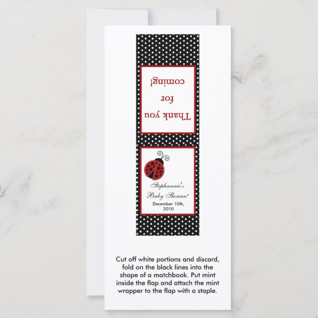 25 Matchbooks de menthe Rouge Ladybug (Devant)
