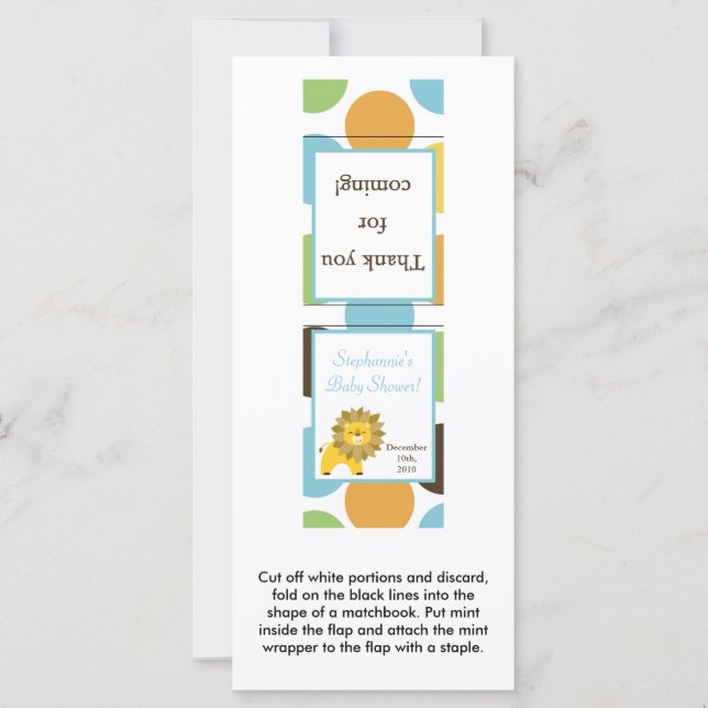 25 Mint Matchbooks Jungle King Lion Safari Zoo (Devant)