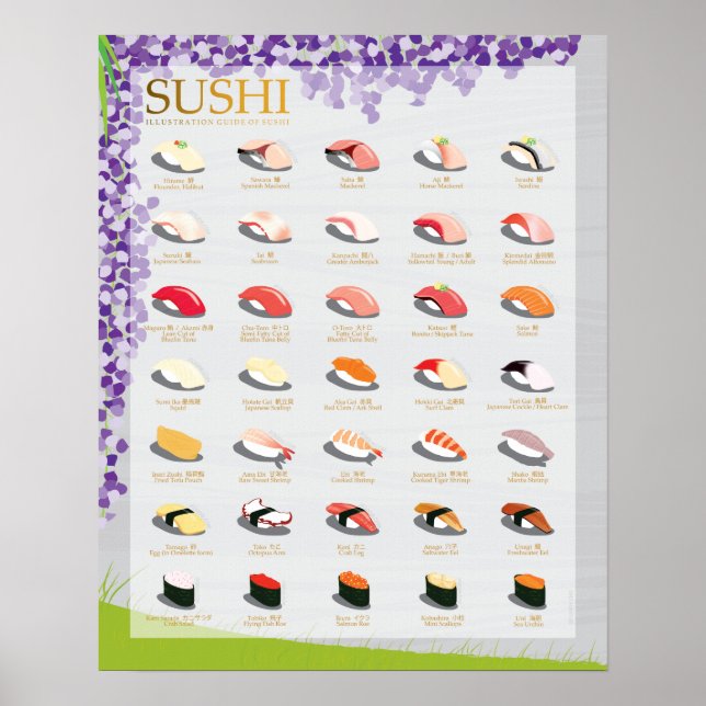 25 SUSHI TRADITIONNELS, WISTERIA, Poster 16"X20" (Devant)