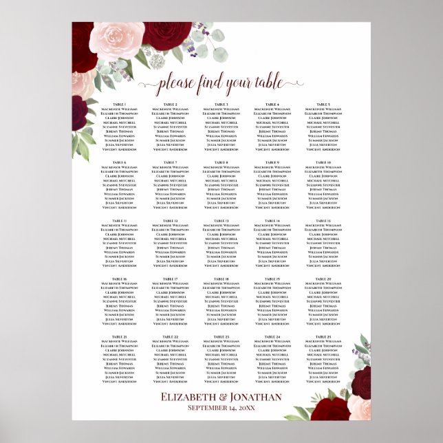 25 Tableau Tableau Mariage de roses rouges et rose (Devant)
