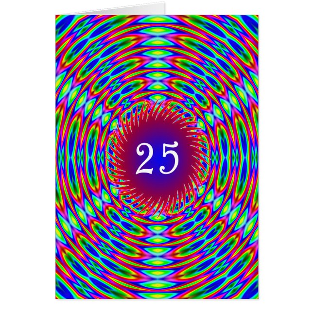 25e anniversaire Abstrait Trippy Swirls (Devant)