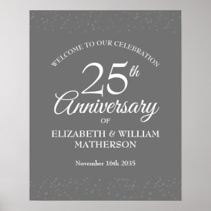 25e anniversaire Affiche de bienvenue de la poussi