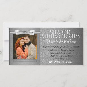 25e anniversaire de l'argent Photo d'invitation