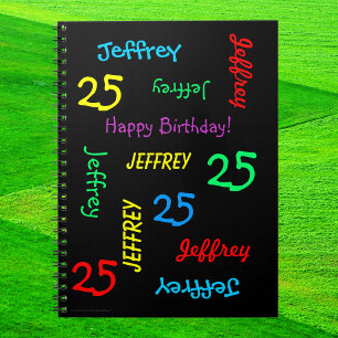 25e Anniversaire du livre d'invités de fête, nom d