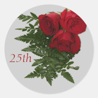 25e anniversaire du Mariage autocollant