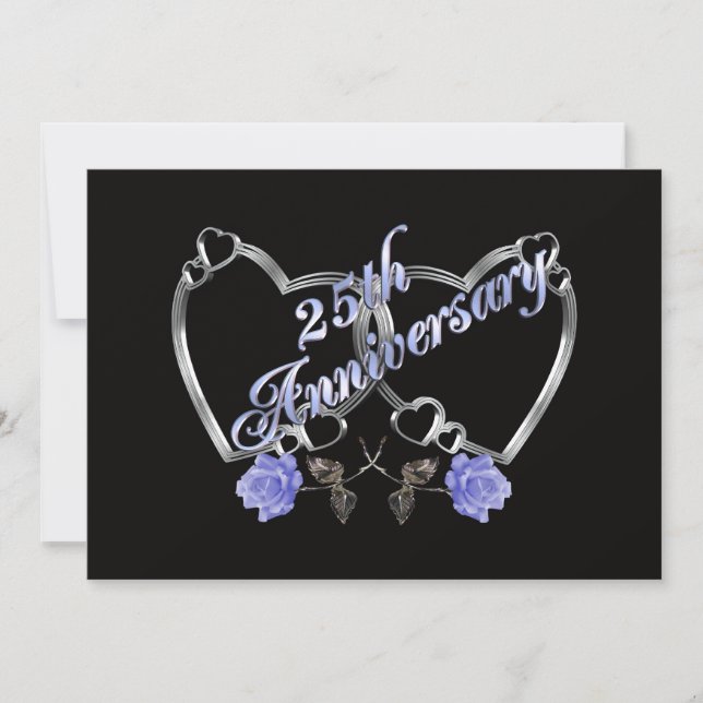 25E anniversaire invitation argent (Devant)