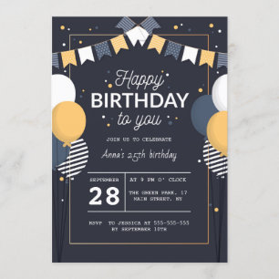 25e anniversaire invitation avec lettre