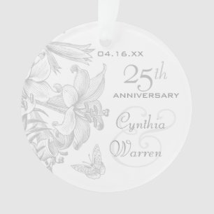 25e anniversaire Mariage d'argent Keepsaké personn