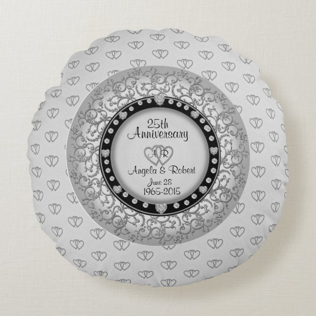 25e Mariage  d'argent Coussin (Devant)