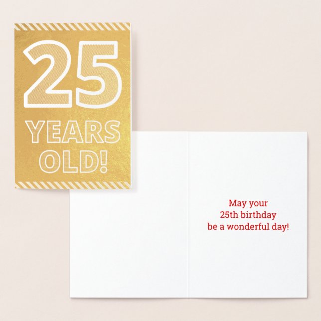 25ème anniversaire : Audacieux "25 ans !" Carte Go (Affichage)