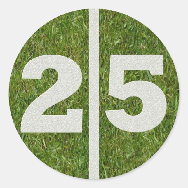 25ème Autocollant de yard d'anniversaire (Devant)