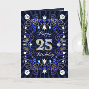 25ème carte d'anniversaire avec les masses des