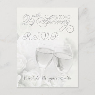 25ème fête d'anniversaire - cartes- de réponse de