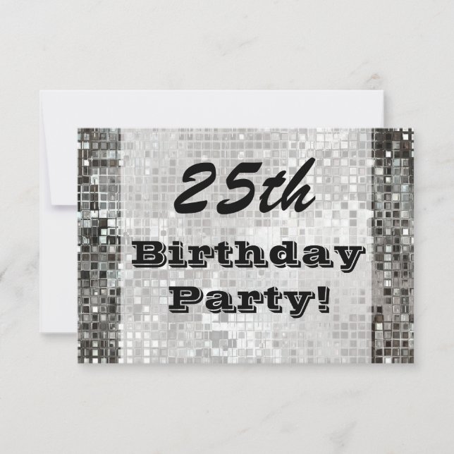25ème Ou toute invitation d'argent de fête (Devant)