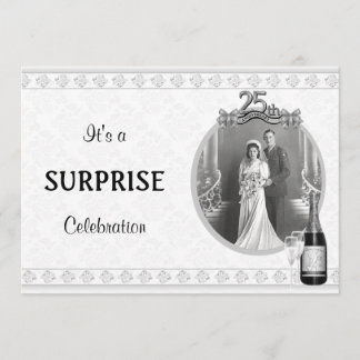 25èmes) invitations de fête d'anniversaire de