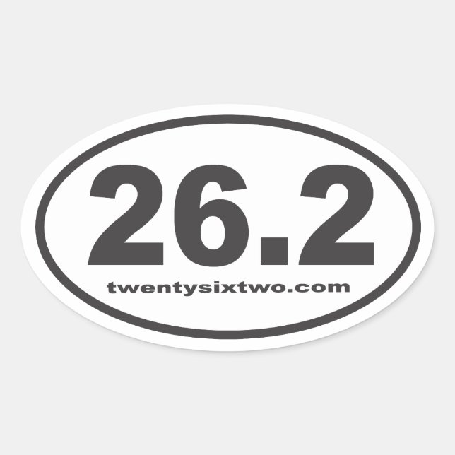 26.2 twentysixtwo.com Sticker ovale (Devant)