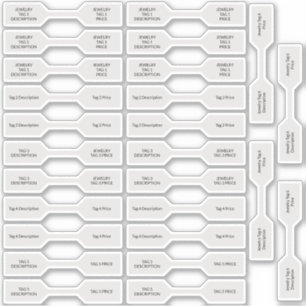 26 Bijoux en argent Prix étiquette Stickers Barbel