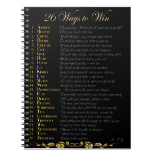 26 façons de gagner le Journal - noir et or