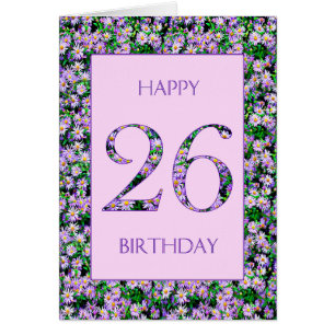 26e anniversaire de marguerites violettes