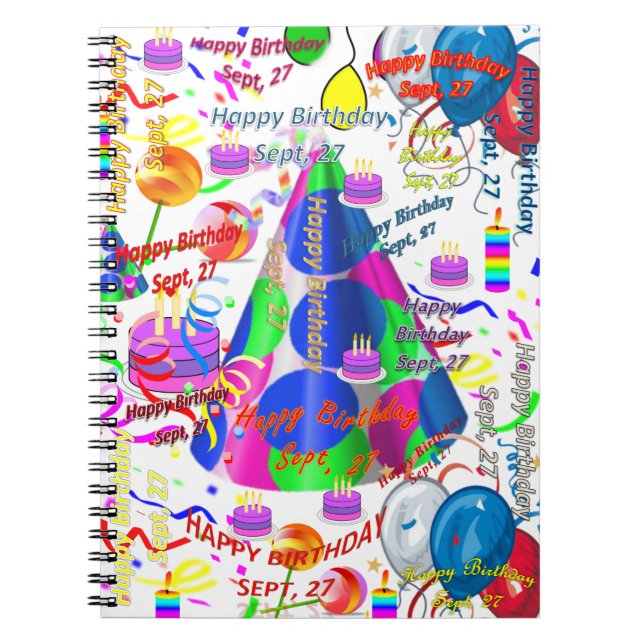 27 septembre Cahier de naissance Sept, (Devant)