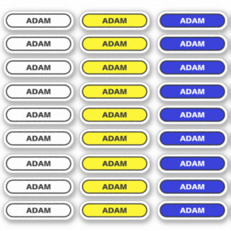 27 Tags de nom personnel - Stickers scolaires pers