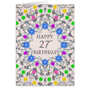 27e anniversaire Fleurs Abstraites