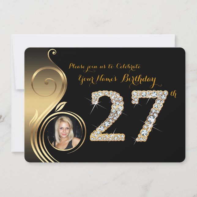 27ème, Invitation Anniversaire, Numéro Diamant, Ph (Devant)