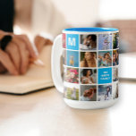 28 Collage Photo Famille Mug Monogrammé<br><div class="desc">Voici notre chope personnalisée monogrammée de 28 photos uniques. Conçu avec amour et souvenirs chéris, notre tasse photo familiale personnalisée est un trésor de nostalgie et de chaleur. Chaque gorgée de ce chef-d'oeuvre personnalisé est un voyage à travers des rires partagés, des rassemblements joyeux et des moments inoubliables capturés dans...</div>