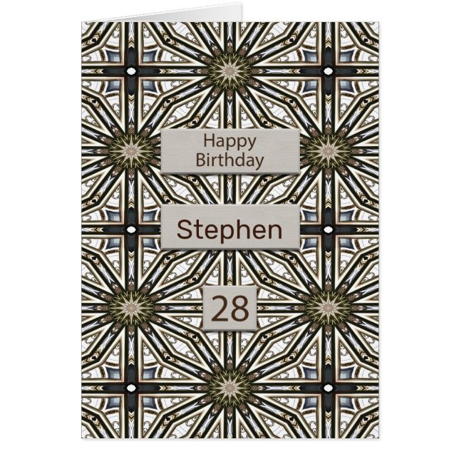 28e anniversaire Abstrait Mandala Design (Devant)