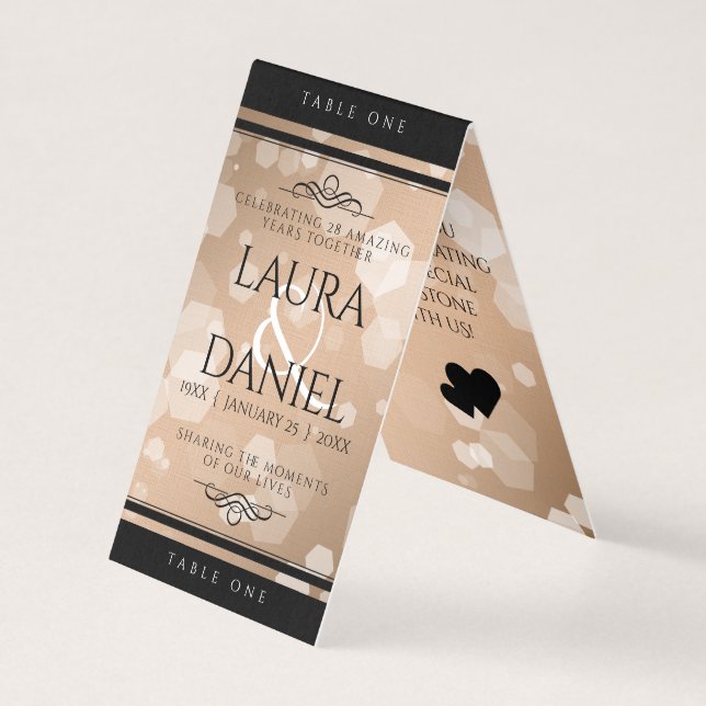 28e anniversaire du Mariage de lin élégant (Front)