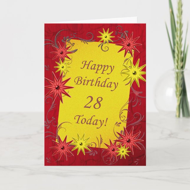 28ème Carte d'anniversaire (Devant)