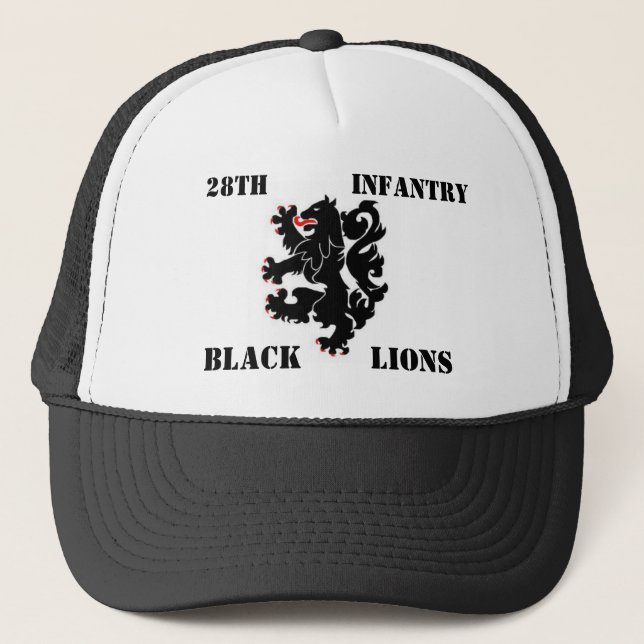 28ème FNI. Casquette noir de lions (Devant)