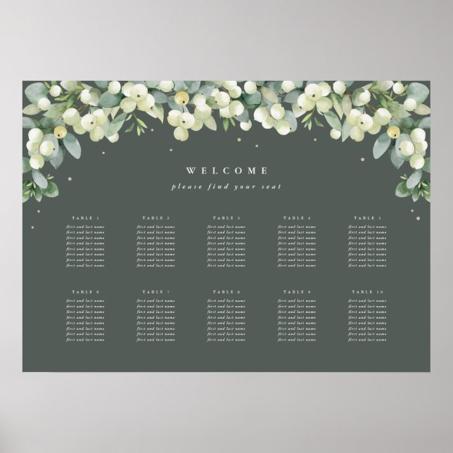 28x20" 10 Tableaux de 8 places Poster (Devant)