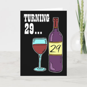 29 Vin 29e Anniversaire Carte