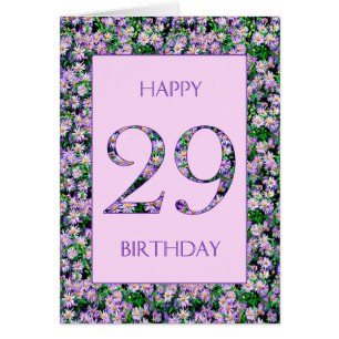 29e anniversaire de marguerites violettes