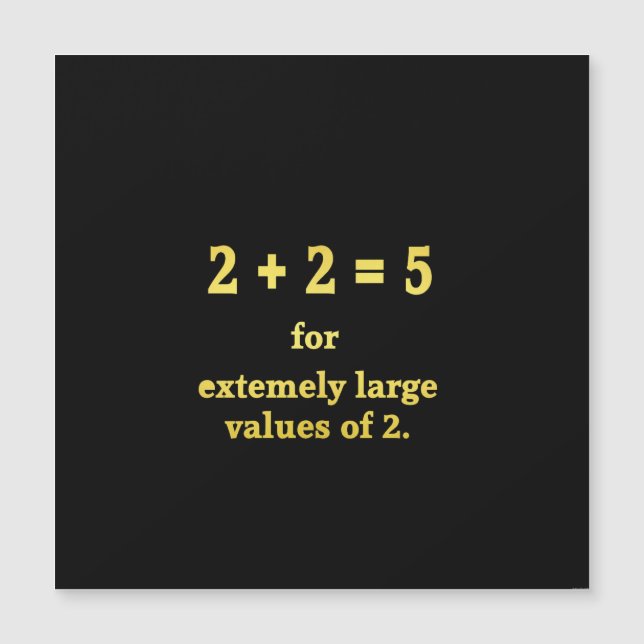 2 + 2 = 5  Blague de maths drôle (Devant)