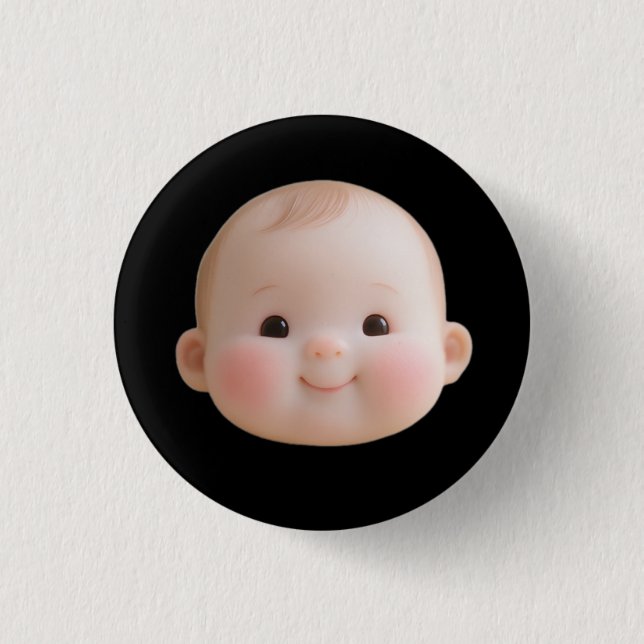 2,50 Cm Badge Rond Bouton Bébé Sourire Mignon  (Devant)