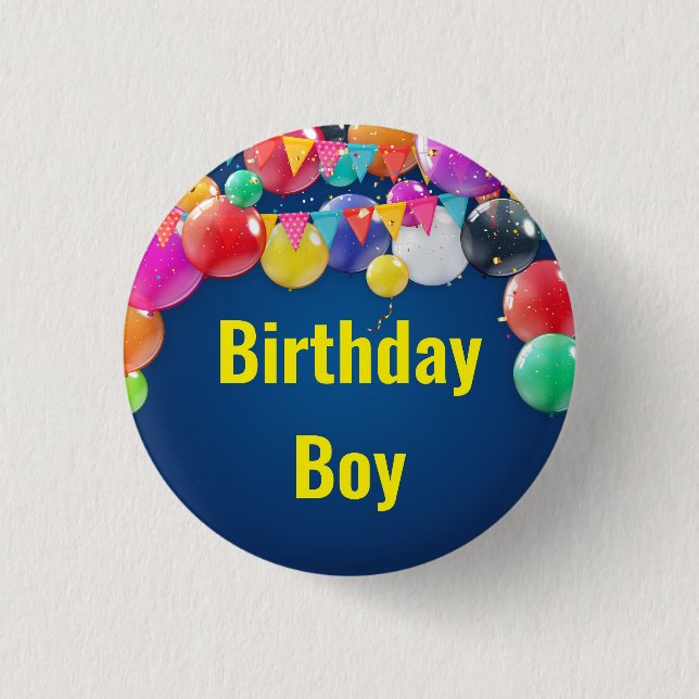 2,50 Cm Badge rond pour la fête d'anniversaire des enfants (Devant)