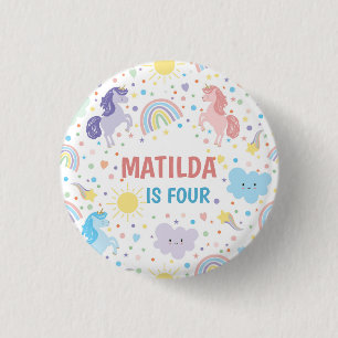 2,50 Cm Jolie petite licorne Badge Rond