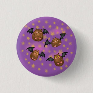 2,50 Cm Mignonne, câliné chauve-souris badge rond